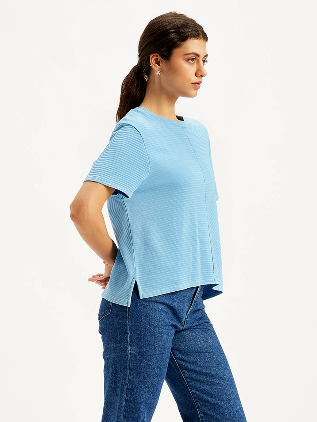 Women's Textured Relaxed Fit T-Shirt