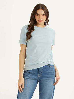 Women's Textured Slim Fit T-Shirt
