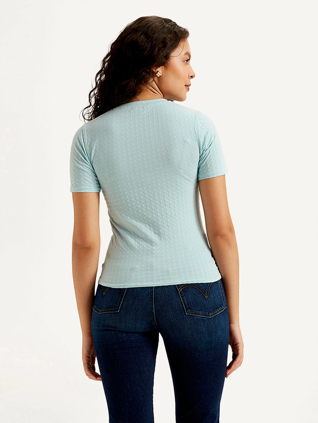 Women's Textured Slim Fit T-shirt