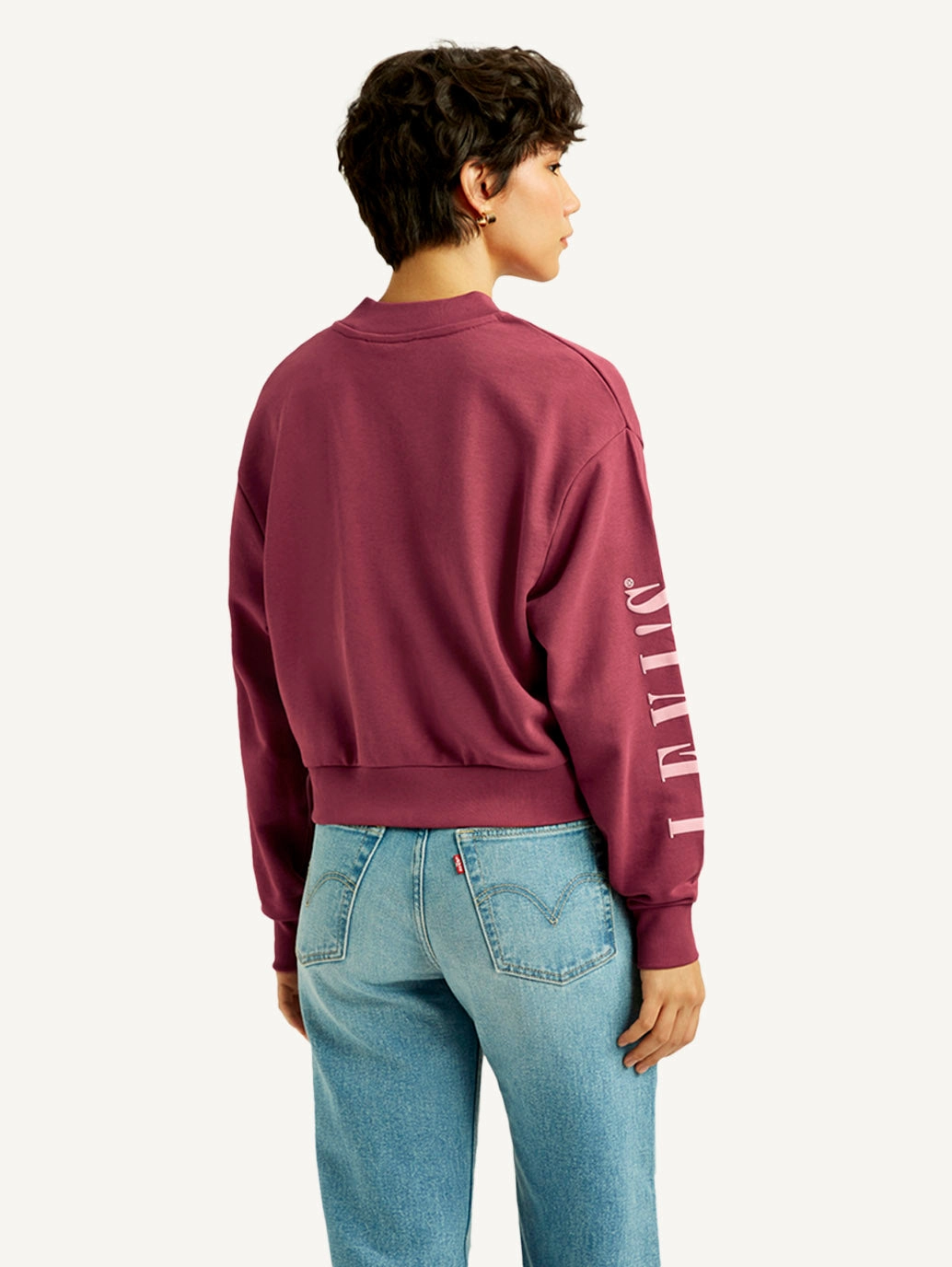 Women's Typographic Burgundy Bomber Jacket