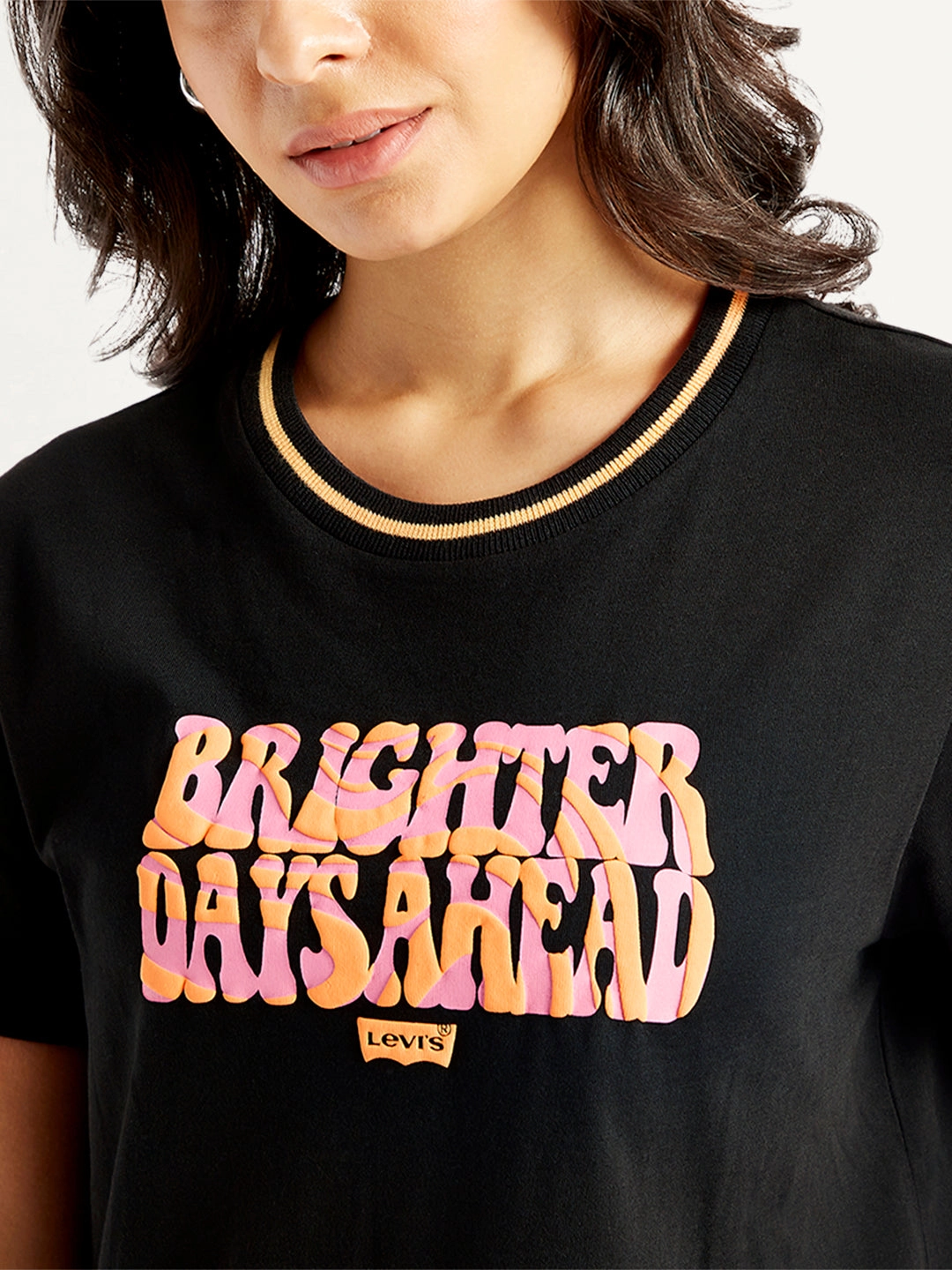 Women's Typographic Print Relaxed Fit T-shirt