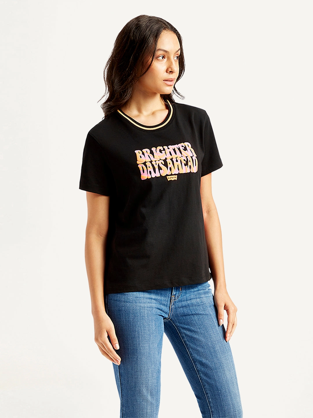 Women's Typographic Print Relaxed Fit T-shirt