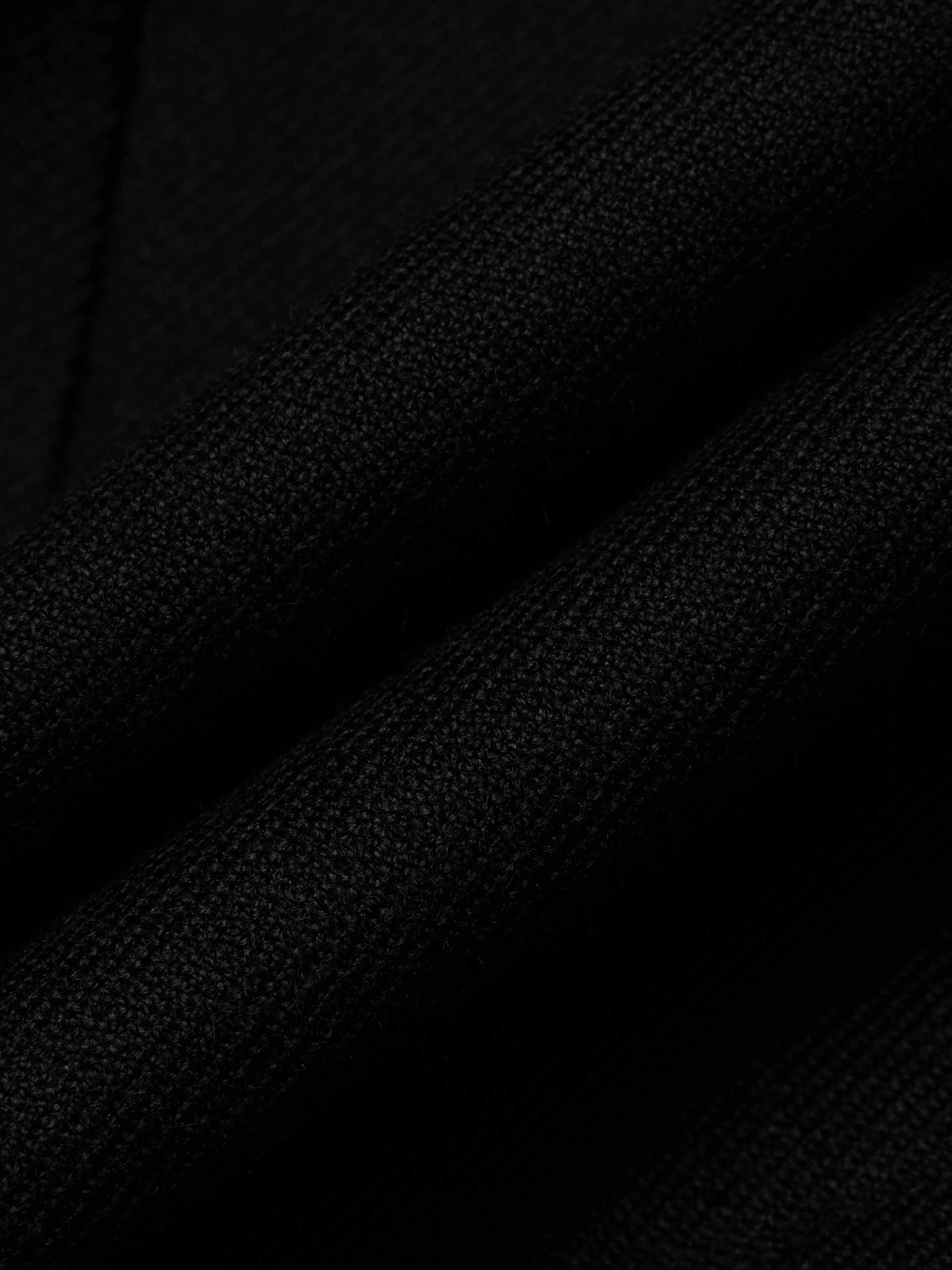 Wool Blend Contrast Long Coat