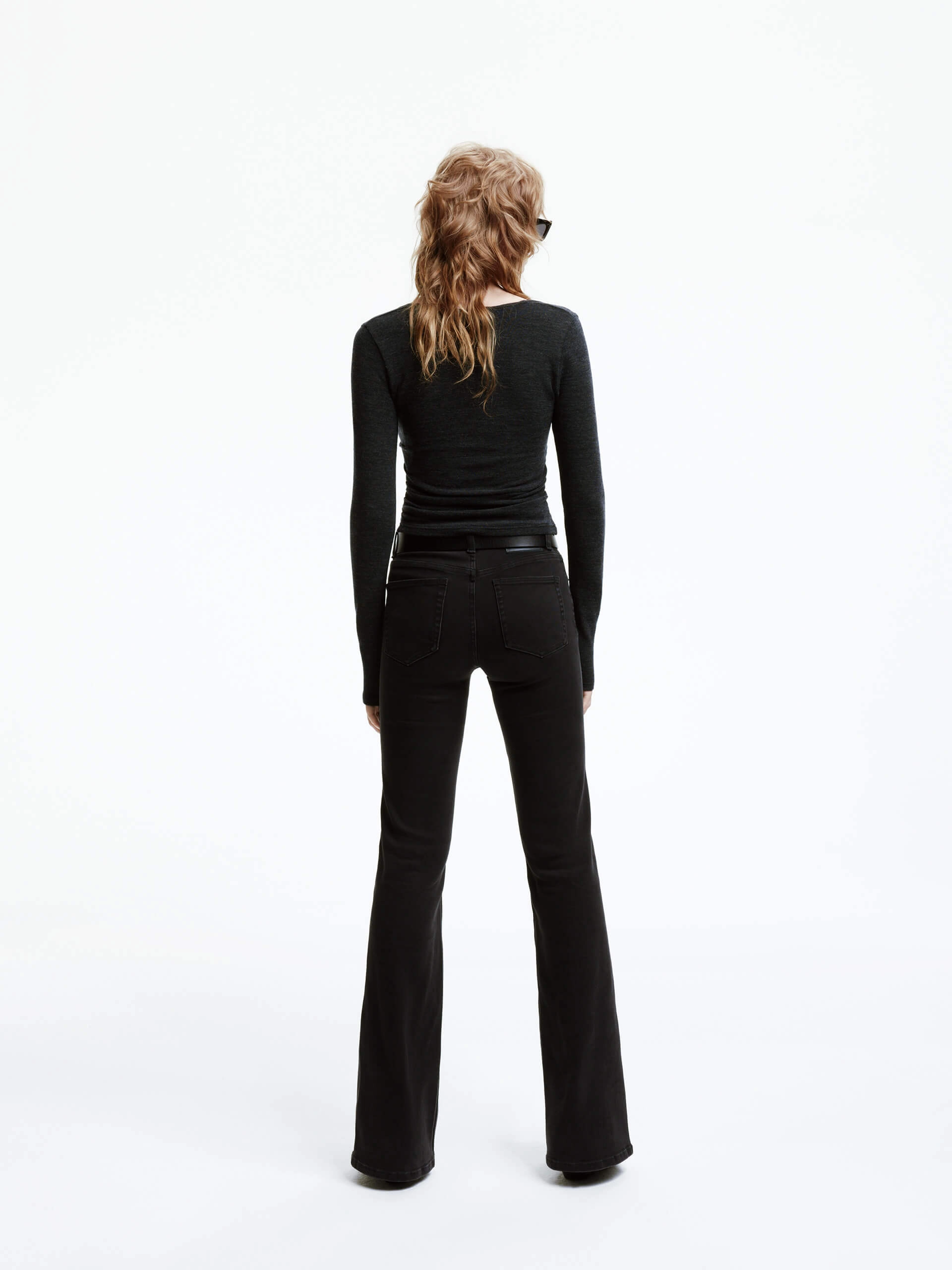 Wool Square Neck Knit Top