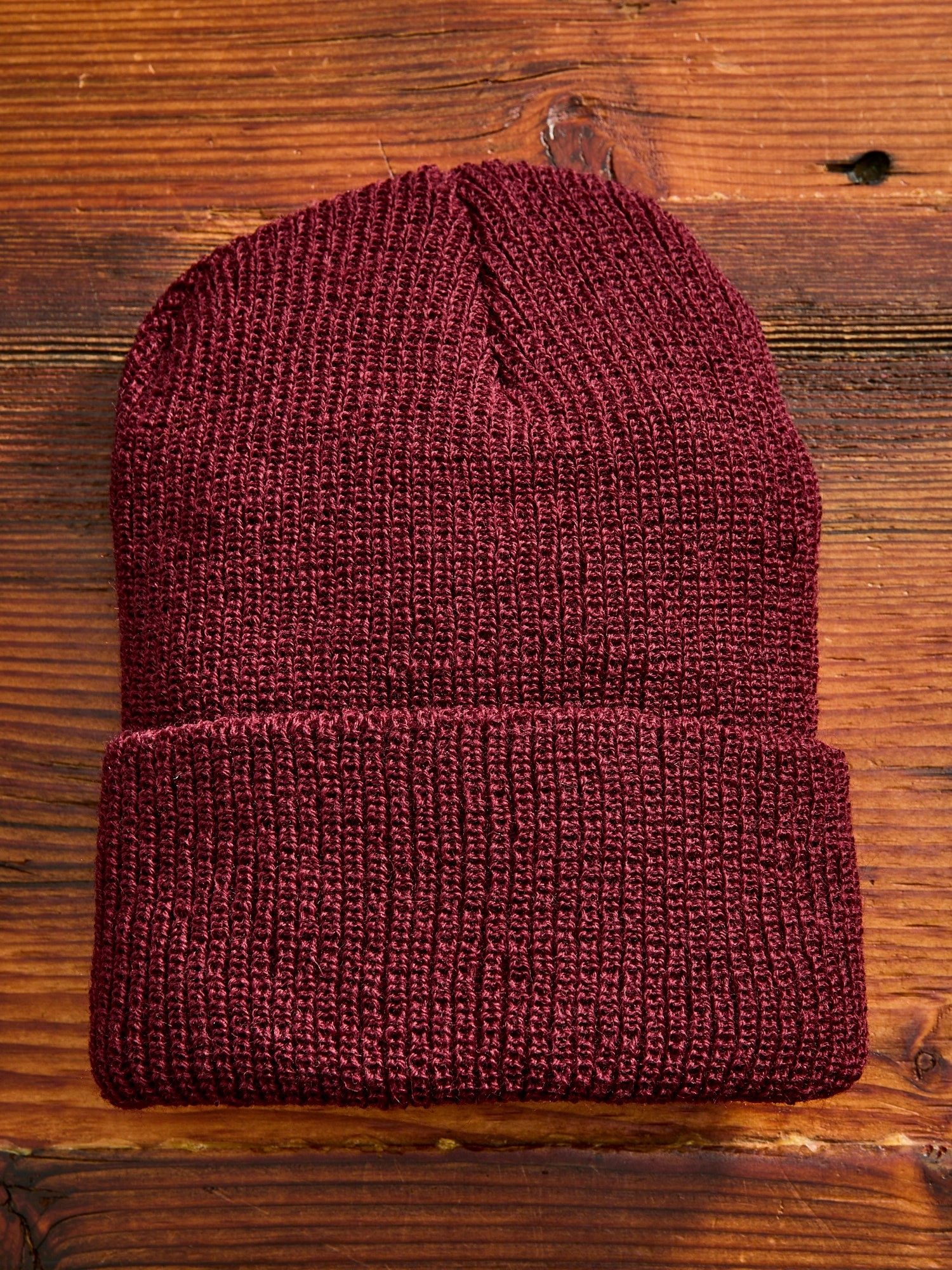 Wool Watch Cap in Burgundy