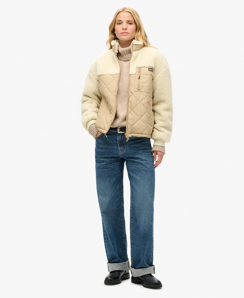 Workwear Fleece Hybrid Jacket | Urban Cream