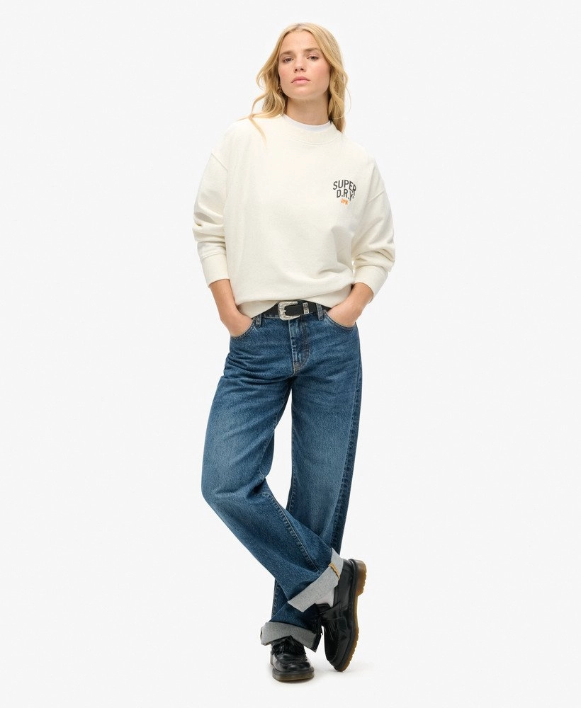 Workwear Graphic Loose Crew | Off White