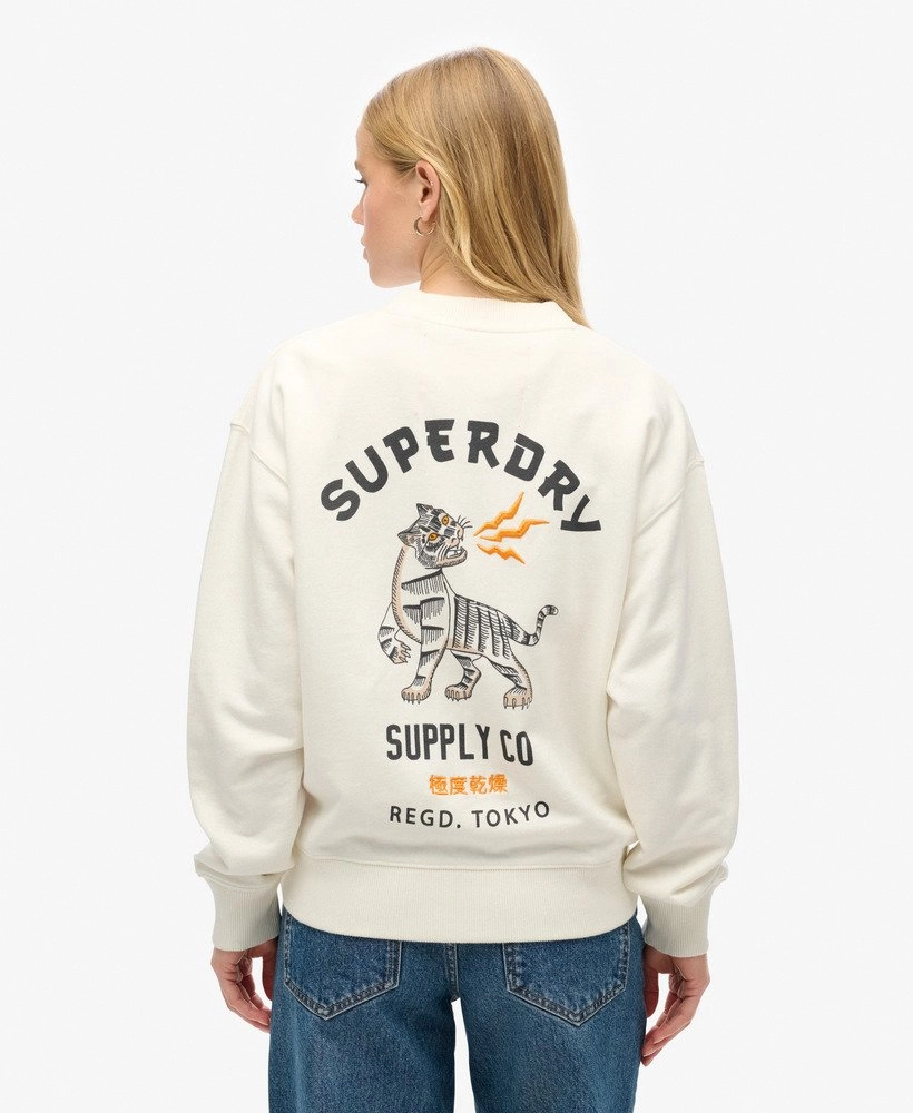 Workwear Graphic Loose Crew | Off White