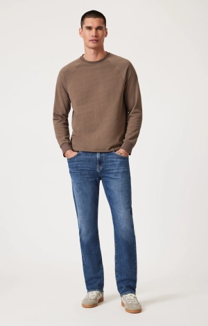 ZACH STRAIGHT LEG IN DARK BRUSHED CLASSIC BLUE