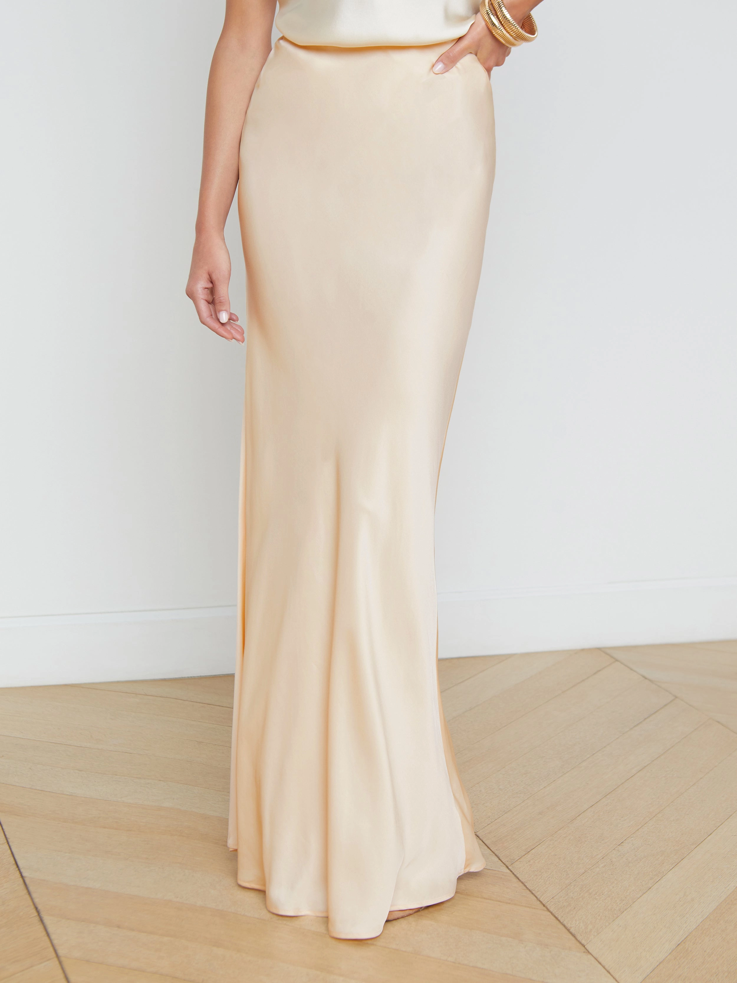 Zeta Satin Maxi Skirt