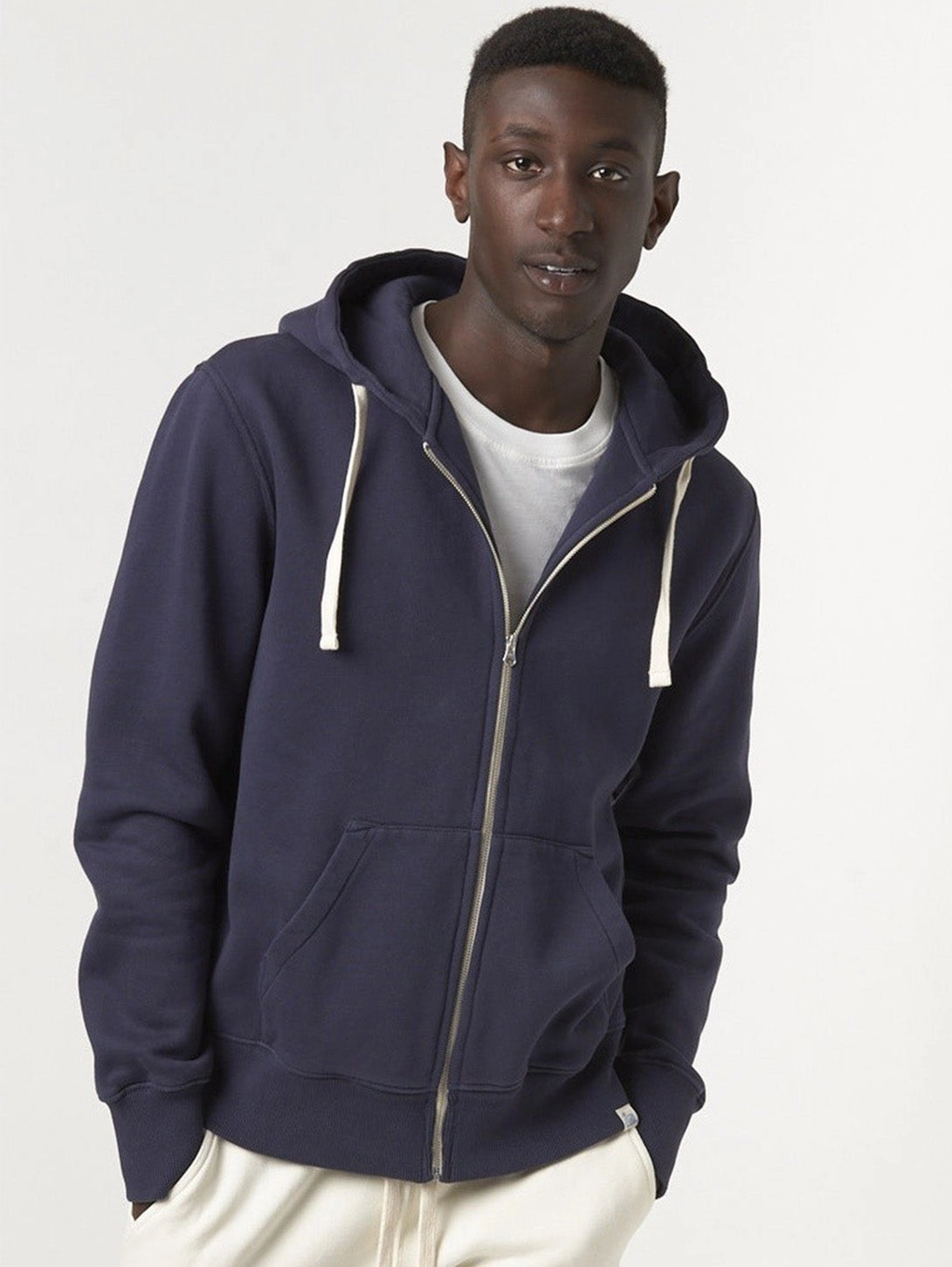 Zip Up Hoody - Denim Blue