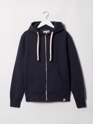 Zip Up Hoody - Denim Blue